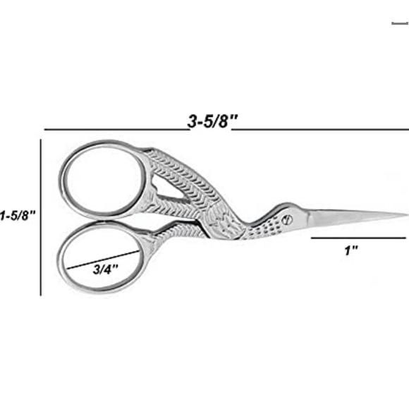 Embroidery scissors. Sublime smooth cutting. Stork - Picture 8 of 9